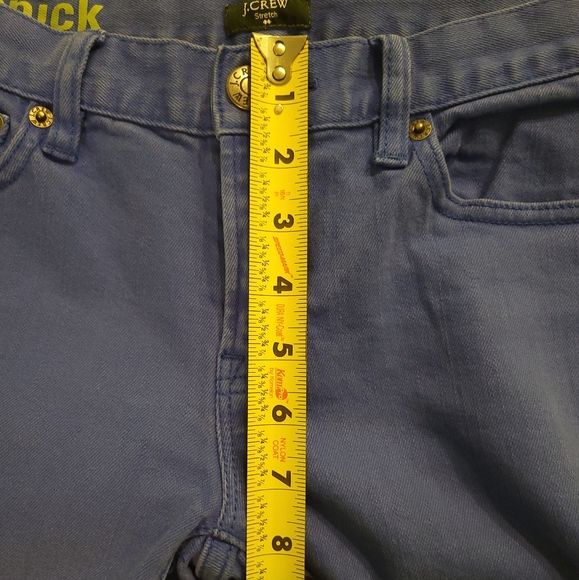 J Crew Toothpick Cropped Bright Blue Jeans, Size 27 - Picture 10 of 11